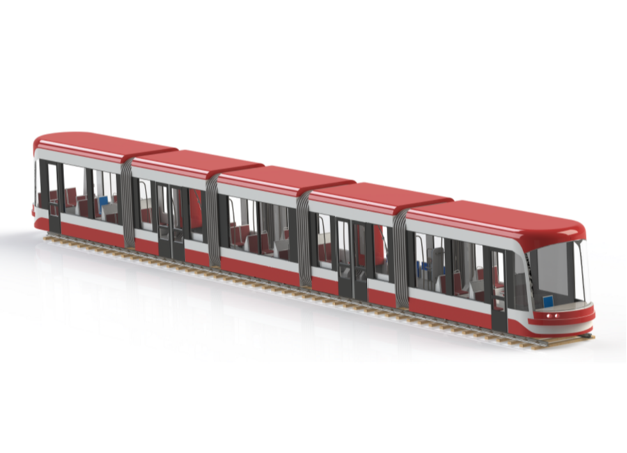 TTC streetcar SolidWorks CAD render